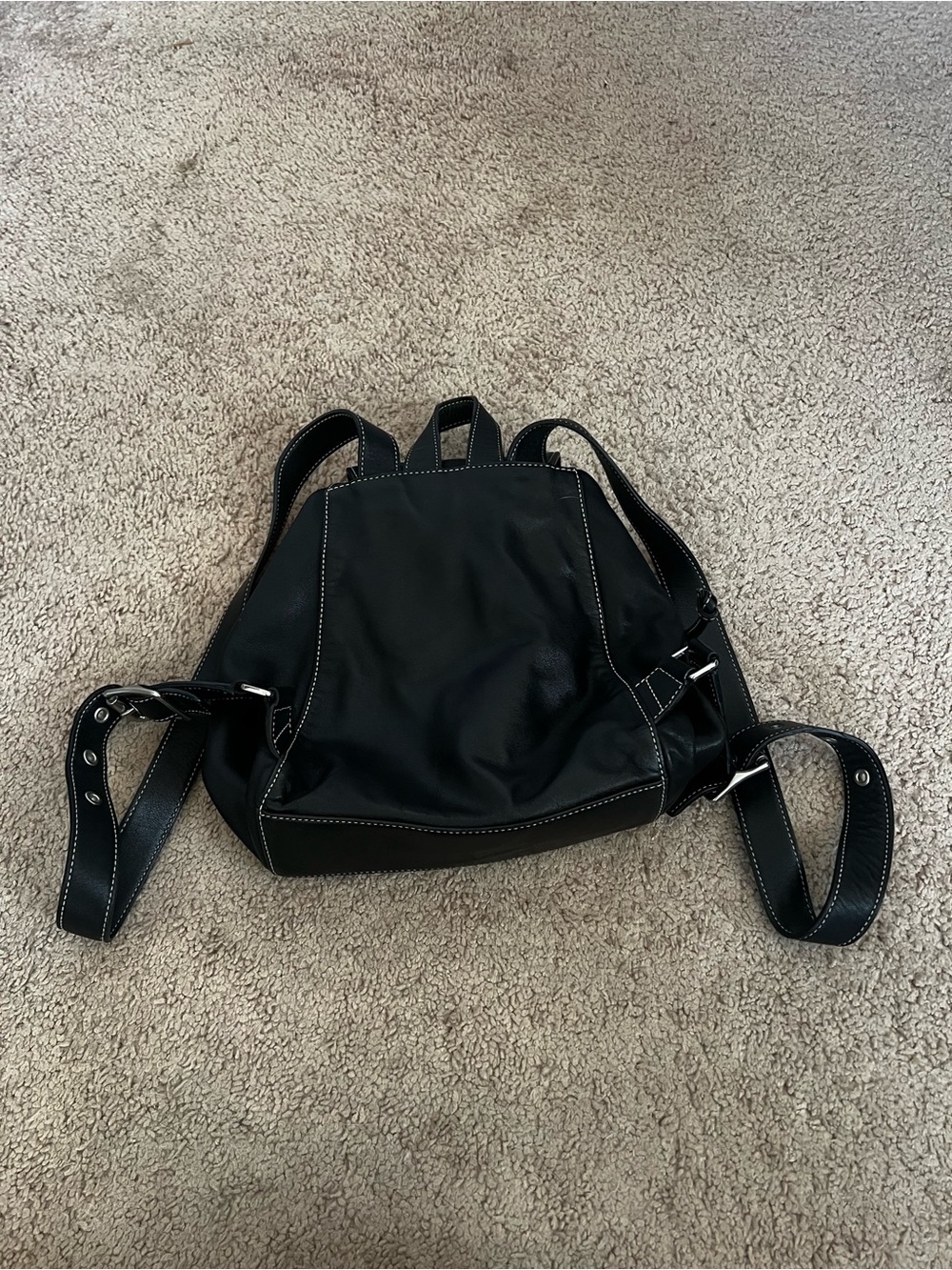 Coach Black Leather Backpack Purse - Picture 3 of 6